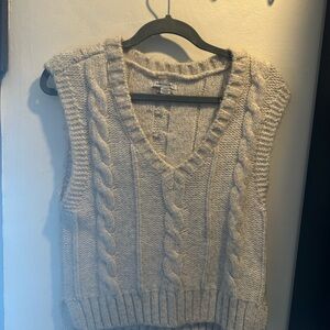 American Eagle Outfitters Cable-Knit Sweater Vest